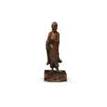 Statue En Bois Sculpte Representant Bodhidharma - 38&nbsp;Ko