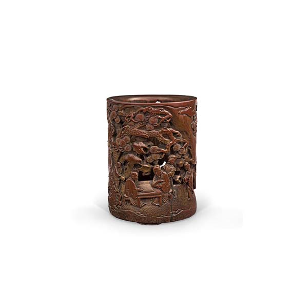 Pot � Pinceaux En Bambou Sculpt� - 39&nbsp;Ko
